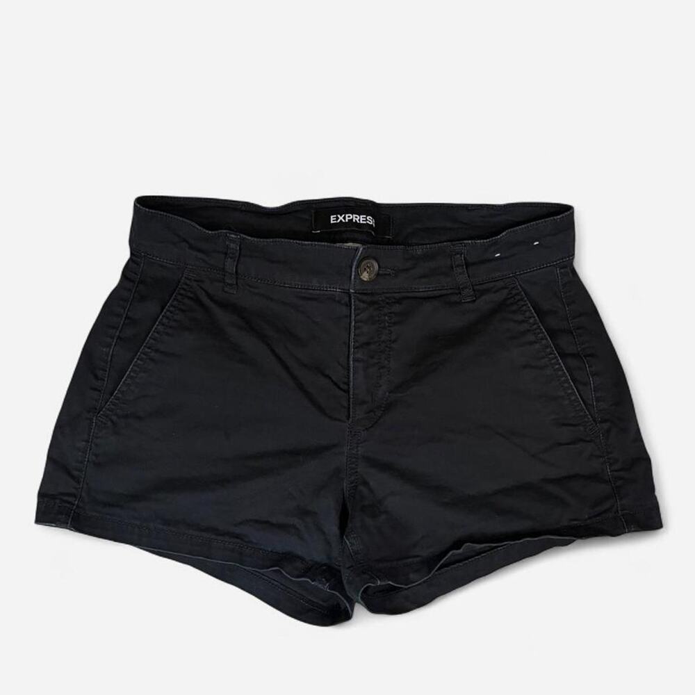 Express Black Shortie Mid-Rise Shorts - Size 0
